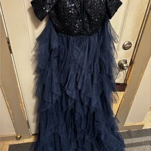 Stunning Midnight Blue Sequin Gown
